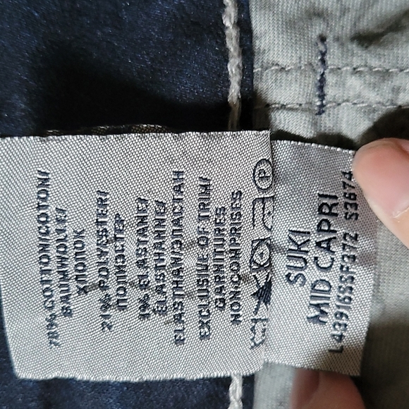 Jean Silver Jeans Co Suki Mid Capri W34 - Picture 5 of 9